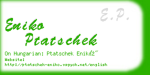 eniko ptatschek business card